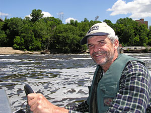 
The DNR's Mike Davis thinks it makes ecological sense to restore as much of the rapids as possible.  (MPR Photo/Lorna Benson)