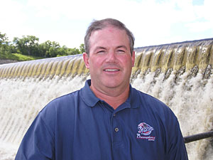 
Ron Gray says Ford wants to keep using its hydro dam because it's a clean source of energy. (MPR Photo/Lorna Benson)