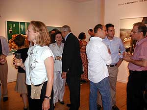 
The Weinstein Gallery was packed to overflowing for opening night.  (MPR Photo/Marianne Combs)