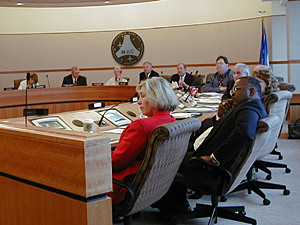 
The Metropolitan Airports Commission is a body of 15 members, appointed by the governor and the mayors of Minneapolis and St. Paul. The MAC owns and operates Minneapolis - St. Paul International Airport and six reliever airports throughout the Twin Cities area. (MPR File Photo/Jeff Horwich)