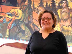 
Mary Bohanen used money from the band to earn her associate's degree. (MPR Photo/Annie Baxter)