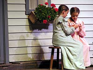 
During a performance of "Fragments of a Dream," actors tell the story of Walnut Grove's pioneer days. (MPR Photo/Mark Steil)