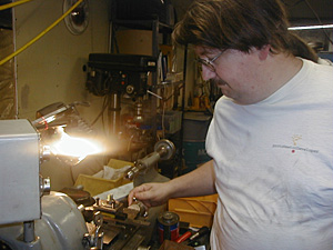 
Despite some rough experiences and a new line of work, Karsten Smelser still has the tech and company-starting bugs.  His latest company is <a href="http://www.mccloud9design.com>McCloud9Design</a>. Smelser was involved in the world's first amateur rocket launch into space, earlier this year. (MPR Photo/Jeff Horwich)