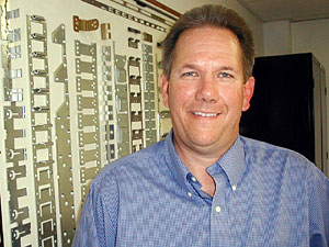 
Erick Ajax runs the E.J. Ajax & Sons metal-stamping factory in Fridley, and helped found the Minnesota Manufacturing Coalition. "Everyone I've talked to across the state is quite optimistic as well," he says. "The question is, how long will it last and how sustained the economic recovery will be." (MPR Photo/Jeff Horwich)