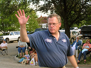
Republican David Sturrock says he's working hard to gain 
name recogition in the sprawling 7th Congressional District. (MPR photo/Dan Gunderson)