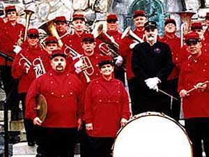 
Paul Maybery says most American brass bands have roots in military tradition. Several American brass bands wear historic costumes and play from authentic arrangements of the Civil War era and before. (Photo courtesy Yankee Brass)