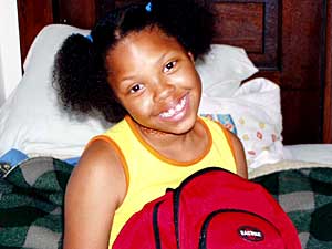 
Kayla Steward is reading at a seventh grade level and her test scores are climbing. (MPR Photo/Tim Pugmire)