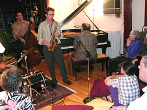 
The jazz musicians came from the Twin Cities, Boston and Los Angeles.  (MPR Photo/Marisa Helms)