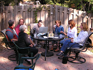 
A meeting of georgethemenace.org. (MPR Photo/Mark Zdechlik)