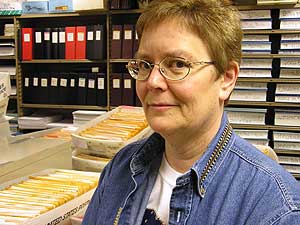 
Minnehaha County Auditor Sue Roust says bout 2000 RV'ers are registered to vote in the county (MPR Photo/Mark Steil)