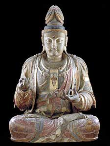 
This statue called, "The Bodhisattva Kuan-yin" is embellished with gold and mineral pigments. It dates back to the late 11th or early 12th century. (Photo courtesy of the MIA)
