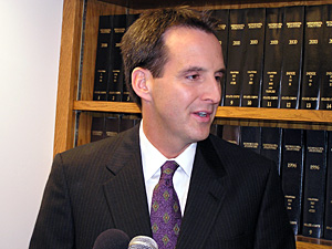 
Governor Pawlenty has ordered all state flags flown at half-staff in Andersen's honor.
 (MPR Photo/Laura McCallum)