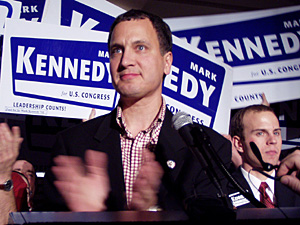 
Rep. Mark Kennedy's name has been mentioned as a possible candidate for U.S. Senate in 2006. (MPR Photo/Tom Scheck)