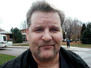 
Rick Maxson of Bloomington voted for President Bush, saying he's concerned about national security. "I'm not sure I can trust Mr. Kerry. You need to be a lot more steadfast in your decisions," he said.
 (MPR Photo/Dan Olson)