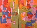 Native American artist George Morrison's painting Pennsylvania Triptych