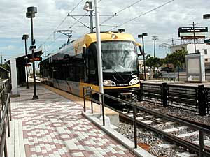 
A light rail train car in Minneapolis.  (MPR Photo/Dan Olson)