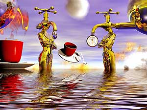 
"Into Reality," a digitally created work by Leonid Shchigel. Shchigel says Salvador Dali's work spoke to his own surrealist mentality. (Image courtesy of Leonid Shchigel)