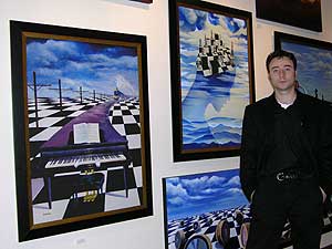 
Leonid Shchigel, owner of Art World Fine Art Gallery in Wayzata. Shchigel, 25, is a Russian emigre who came to Minnesota in 1994. He's a self-taught artist and admirer of surrealist master Salvador Dali. (Photo courtesy of Leonid Shchigel)