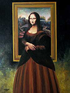 
"Mona Lisa's Dream," a painting by Leonid Shchigel. Shchiegel turned to surrealism as an artist because he believes logic has failed mankind. (Image courtesy of Leonid Shchigel)