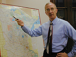 
Matt Kramer, commissioner of the Minnesota Department of Employment and Economic Development, calls JOBZ in its first year "an astounding success." (MPR Photo/Jeff Horwich)
