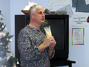 
Mark Crea says the food does more than just fill a starving child's stomach. (MPR Photo/Eugene Cha)