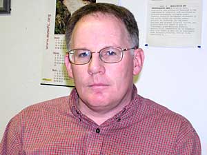 
Paul Nevanen is director of the Kochiching Economic Development Authority. Nevanen says the population of International Falls and Koochiching County continues to decline. He says the latest job cuts at Boise probably mean more families will leave town. (MPR photo/Tom Robertson)