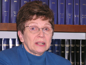 
 Rep. Alice Hausman, DFL-St. Paul, said there are "a few
disappointments" in the proposal, but it's "well on the way" to
being a successful product.
 (MPR Photo/Laura McCallum)