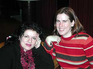 
Playwright Rosanna Staffa (left)appreciates the streamlined approach Thirst Theater takes for producing plays. (MPR photo/Chris Roberts)