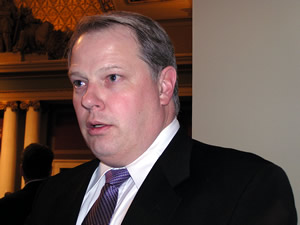 
The bill's sponsor, Republican Dan Dorman of Albert Lea, says the bill is balanced between metro and rural projects, and those in Republican and DFL districts (MPR Photo/Laura McCallum)
