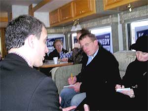 
Rep. Mark Kennedy traveled throughout much of Minnesota in this RV during the last week of February. (MPR Photo/ Mark Zdechlik)