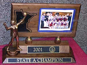 
Kim Roysland has coached Fosston's High School volley ball teams to the state championship three times. Roysland is retiring after 25 years as coach (MPR Photo/Bob Reha)