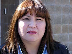 
Diane Archambault says she's come to the church to mourn and lend her support, but also to be comforted by others.
"There's a lot of hurting people, grieving. I hurt. Them are my people," she says.
 (MPR Photo/Mark Zdechlik)