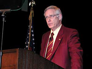 
U of M President Robert Bruininks says the proposals released by two task forces would help the university become a world-class research institution. "I think the ideas are far-reaching, I think they're creative," he said. (MPR file photo)