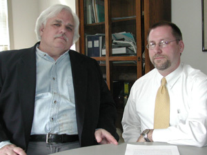 
Daniel Detzner, Associate Dean of Academic Affairs, left, says in his 30 years at the U, he's never seen such a secretive strategic planning process.  (MPR Photo/Marisa Helms)