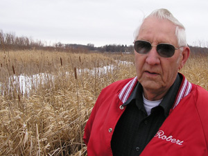 
Bob Mostad says if Minnesotans want duck habitat they should be willing to pay as much for the land as the federal government pays in crop subsidies. (MPR Photo/Lorna Benson)