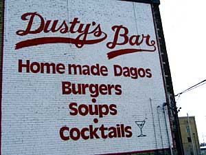 
Dusty's is a family-owned bar that's been in business for over half a century. Staff there are worried their customers who smoke will cross into nearby Anoka County, whre there is no smoking ban. (Brandt Williams)