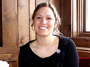 
Melanie Anderson is a manager at Axel's Bonfire Grill on Grand Ave. in St. Paul.  Axel's is a restaurant that has a bar, which means it will be covered by the smoking ban.  Across the street is Billy's on Grand, a bar that will be exempt from the ban. (Brandt Williams)