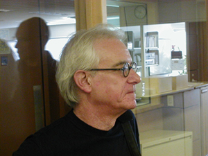 
Greil Marcus in the MPR studios.  He was in St. Paul to read from his new book "Like A Rolling Stone: Bob Dylan at the Crossroads"  (Photo: Michael Wells)