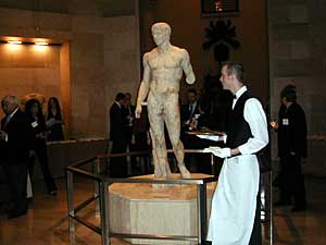 
In honor of the Walker Art Center's opening, the Minneapolis Institute of Arts hosted a reception for all of the Walker's out of town guests.  (MPR Photo/Marianne Combs)