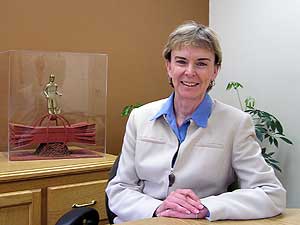 
Sandy Layman is Commissioner of the Iron Range Resources Agency.  The IRR is a Minnesota agency dedicated to expanding and diversifying the economic base of Minnesota's traditional iron mining regions. (MPR Photo/Bob Kelleher)