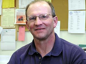 
Joe Strlekar is President of the United Steelworkers of America Local 6860, in Eveleth, Minnesota. (MPR Photo/Bob Kelleher)