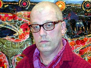 
Painter, curator and arts activist Doug Padilla says local visual artists have, at best, and ambivalence toward the Walker, and at worst, an anger. (MPR Photo/Chris Roberts)