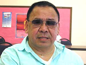 
Vernon Whitefeather grew up in Ponemah and now teaches Ojibwe language at Red Lake Tribal College. Whitefeather says there are some cultural and family divisions within the reservation. But he's optimistic the tribe will pull together through the shooting crisis. (MPR photo/Tom Robertson)