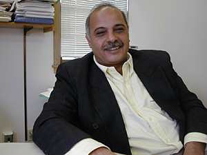 
University of St. Thomas professor Jamal Al-Khatib likens the current impulse of companies to expand globally to "a gold rush."  He specializes in marketing for the Middle East, where he says western companies are only beginning to understand how to reach consumers. (MPR Photo/Jeff Horwich)