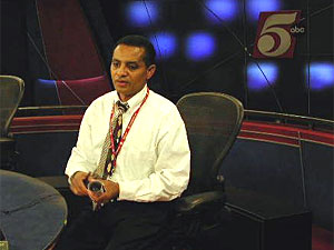 
Ahmed Wassie has not been back to Ethiopia since he came to Minnesota in 1973. He is a production coordinator at KSTP-TV.  (MPR Photo/Art Hughes)