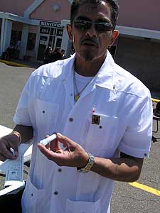 
Jesse Saavedra got into AIDS work by accident. A recovering drug addict, he volunteered at Catholic Social Services, serving coffee and working as a bouncer. He had no interest in AIDS but the agency recruited him for an outreach position since he spoke Spanish and was respected in the Latino community.  (MPR Photo/Bianca Vazquez Toness)