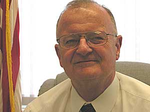 
Polk County Commissioner Bill Montague says it's difficult to find money to restore historic buildings. (MPR Photo/Bob Reha)