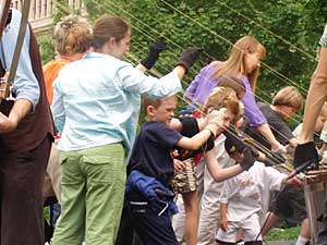 
Groups of people play the harp Friday in St. Paul. (MPR Photo/Toni Randolph)