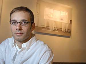 
Anthony Marchetti's day job is painting suburban apartments before a new tenant moves in. (Image courtesy of Augsburg College)