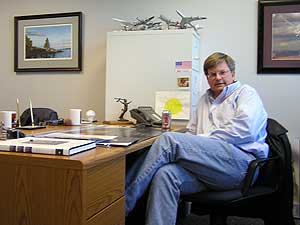 
Alan Klapmeier co-founded Cirrus Design with his brother, Dale.  Alan Kapmeier is company President and CEO. (MPR Photo/Bob Kelleher)